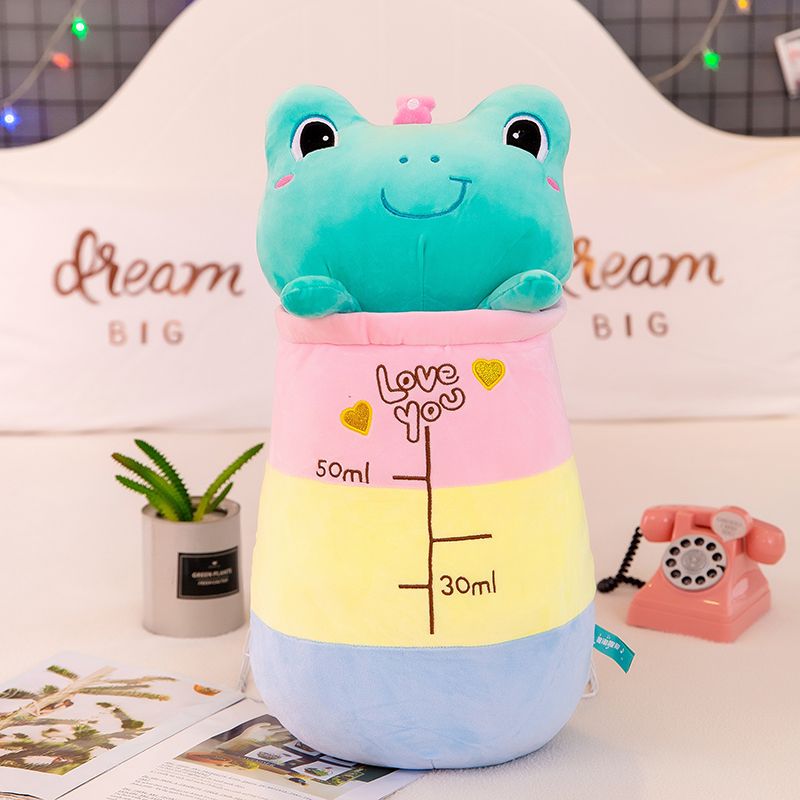 2022 new quilt frog fish doll plush toy cute boy and girl bedroom birthday gift plush toy 40m