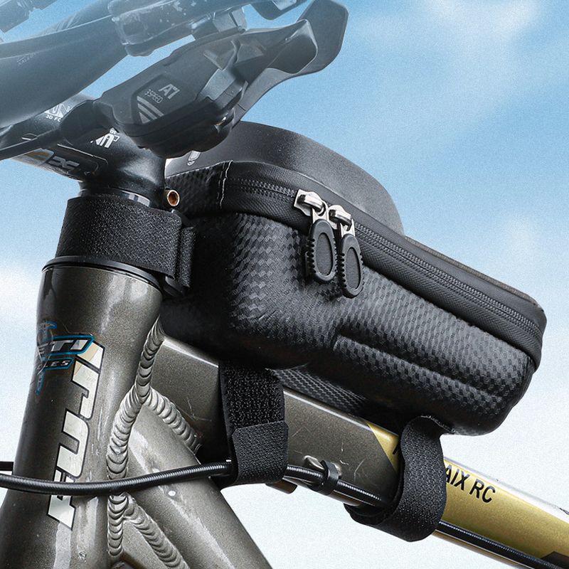 200927 Bike phone touch screen bag mountain bike hard shell tube bag front beam bag saddle bag front beam bag