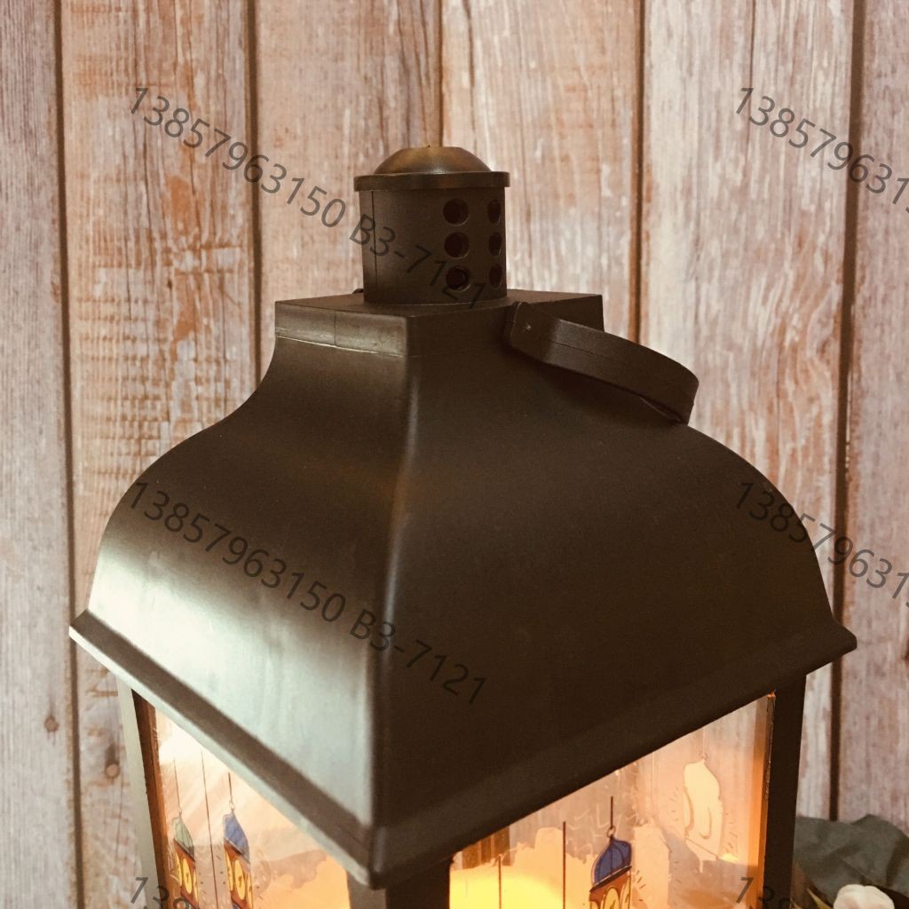 斋月万圣诞节风灯仿古煤油火焰塑料创意装饰工艺电子蜡烛台进口跨境批发地摊抖音爆款婚庆路引LED马灯软装道具壁炉UV016详情图20