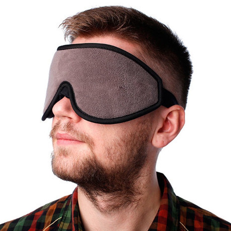 TS跨境现货 3D眼罩 睡眠遮光眼罩午睡午休慢弹回记忆海绵蚕丝护目镜详情图6