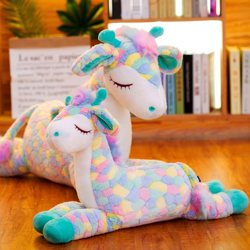 2022 New Rainbow Deer plush Toy, a cute birthday gift for boys and girls' bedrooms, 90m in size Item Picture