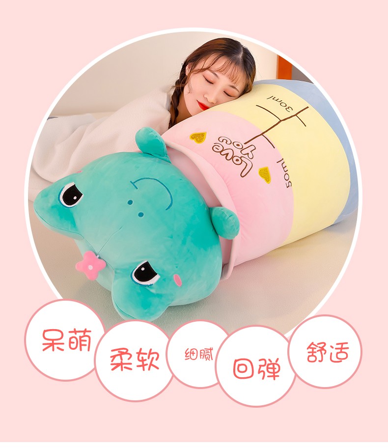 2022 New style quilt Pig plush toy, cute male and female bedroom birthday gift plush toy 70m detail image 1