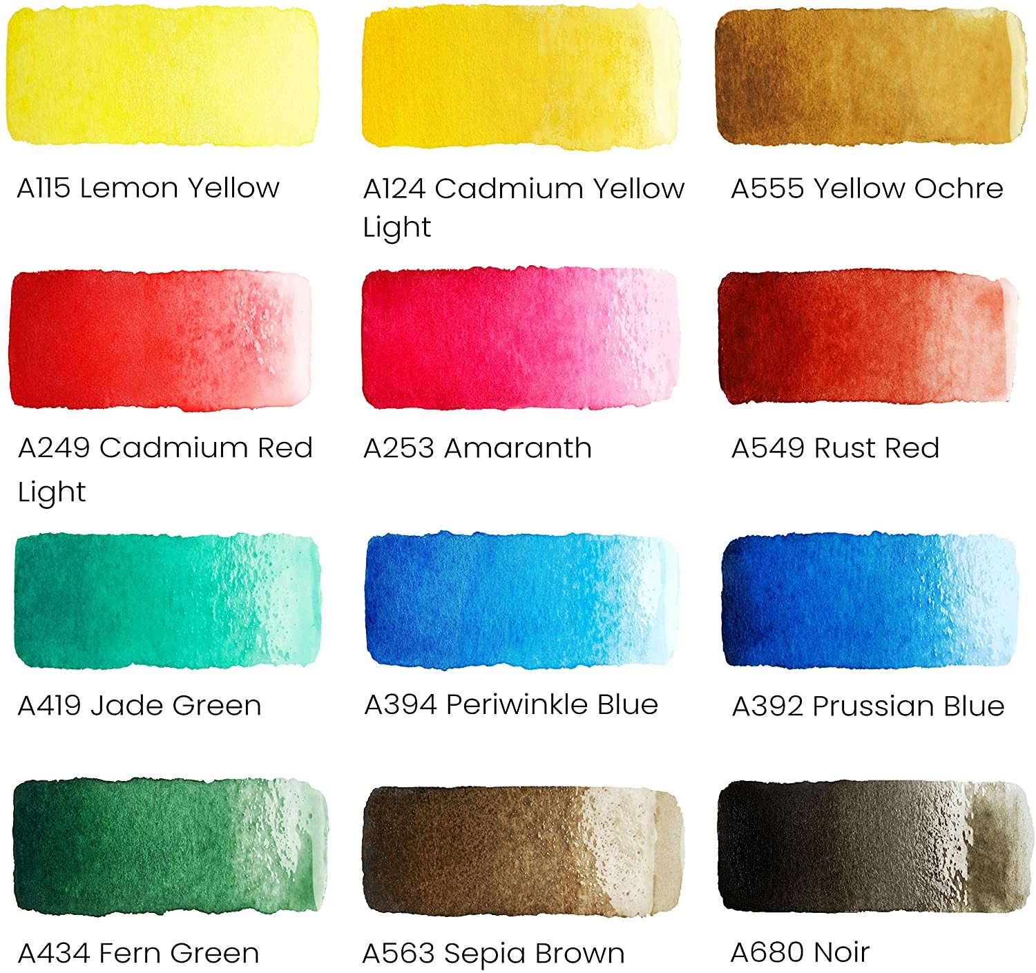 亚马逊热销铁盒12色水彩固体颜料带色卡固体水粉颜料详情图4