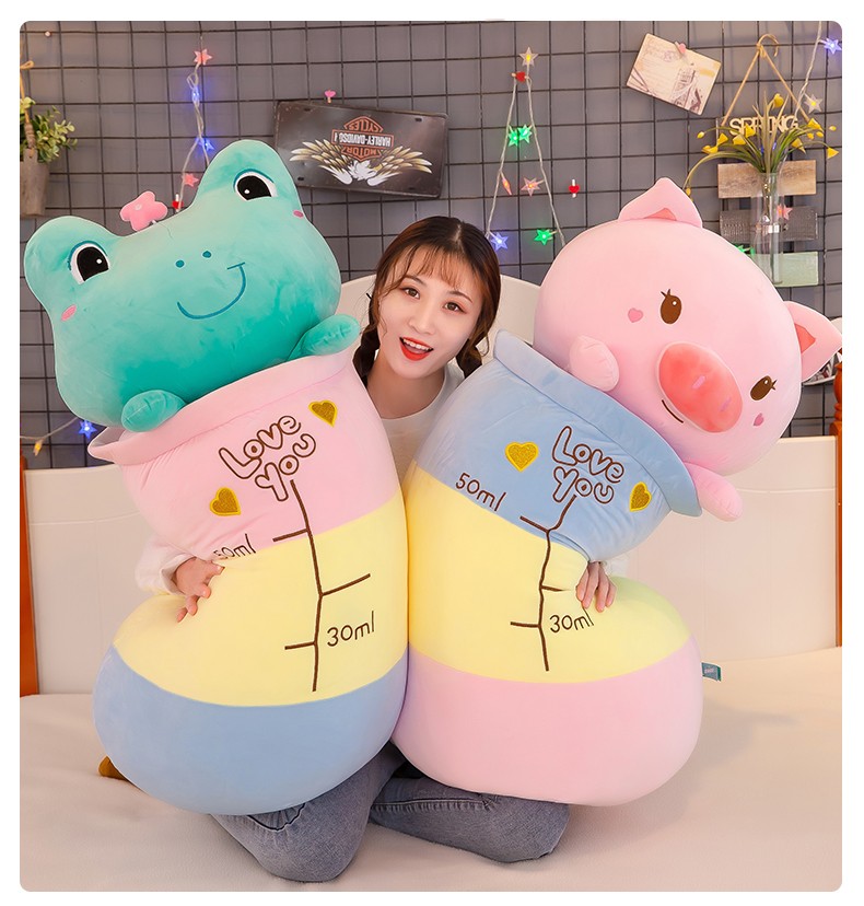 2022 New style quilt Pig plush toy, cute male and female bedroom birthday gift plush toy 70m detail image 16