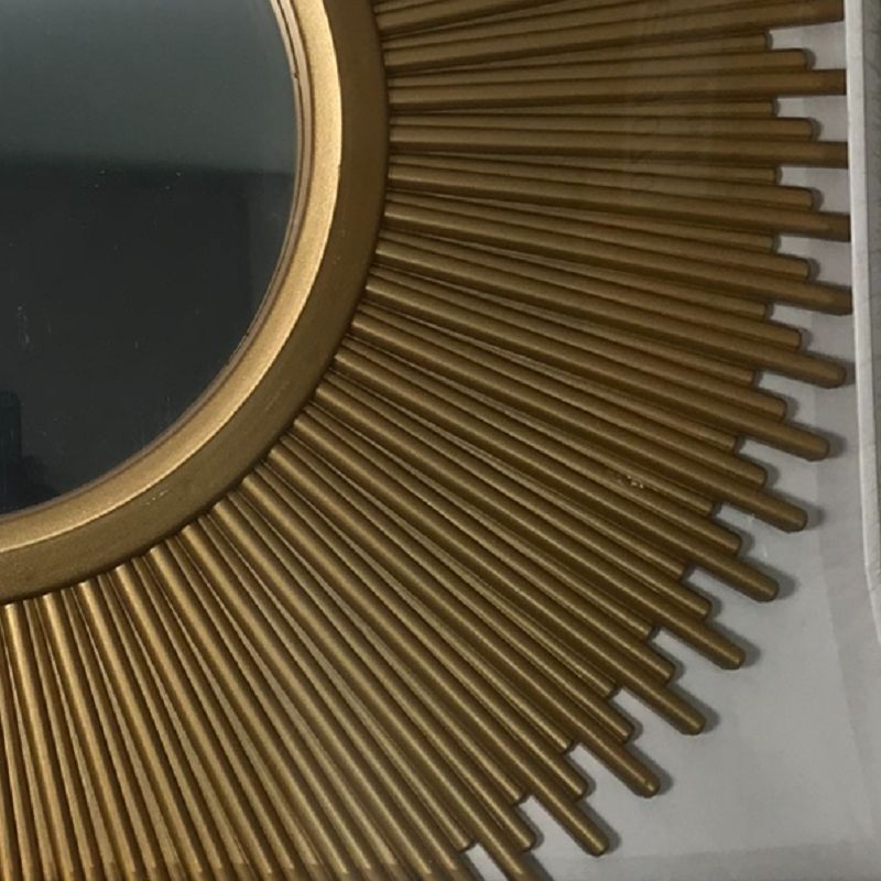 简约风格家居装饰墙面装饰金属质感圆形塑料挂墙镜子细节图