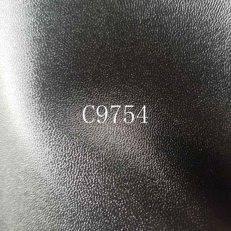 现货供应PVC黑色人造革  新羊皮纹C9754箱包革皮革面料图