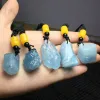 Bright crystal jewelry, natural aquamarine, irregular-shaped pendant necklace. Beautiful color, fresh and clean, simple and elegant, with a great wearing effect!! Application Scenario