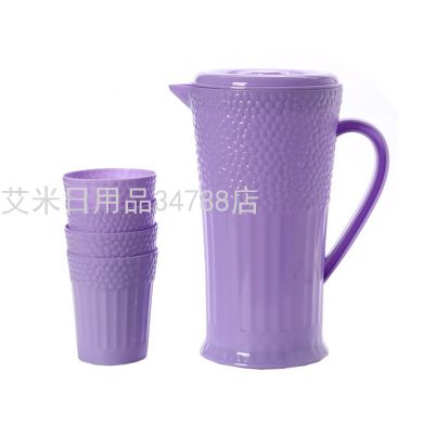 Simple cold water bottle set for household large capacity cold water bottle juice pot lid filter cup five-piece set 0501-1