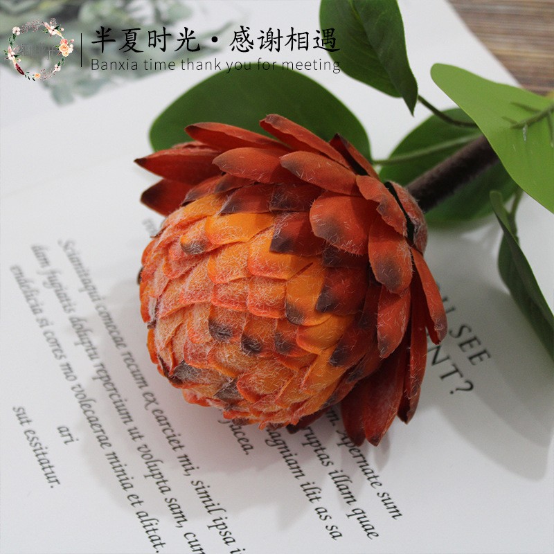 Artificial flowers, sugar apples, emperor flowers, silk flowers, home soft furnishings, table ornaments, floral art, Buddha heads, artificial flowers, interior decoration flowers in shops detail image 13