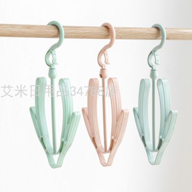 阳台晒鞋架鞋子的衣架晾鞋架 小型晾晒架防风鞋架晒鞋挂钩两个装白底实物图