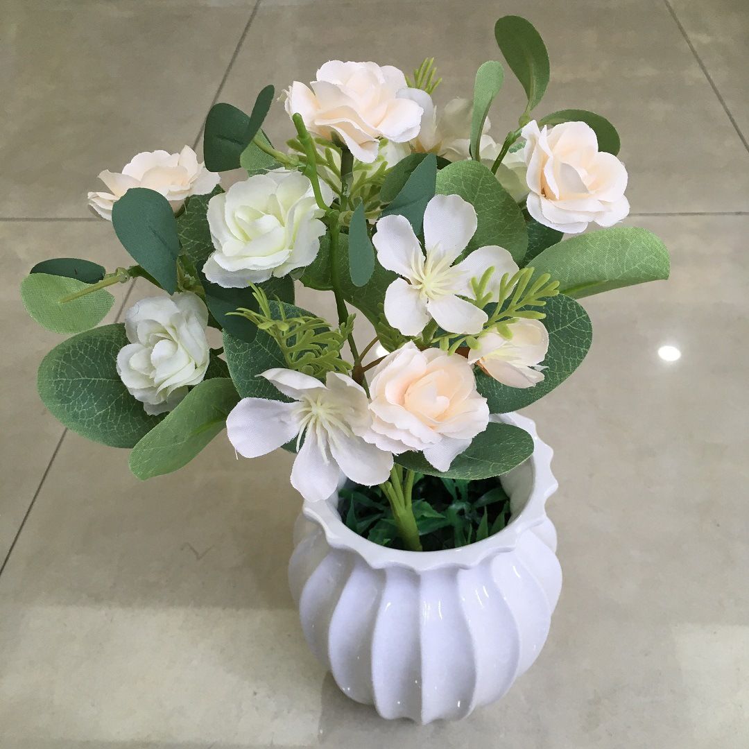 Simulated flower bouquet, 5-fork spring scenery, Korean rose, home decoration, artificial flower, wedding photography, set decoration and props Application Scenario
