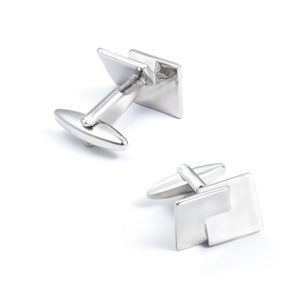 Wholesale square cross metal cufflinks, high-end and fashionable French shirt cufflinks customization Item Picture