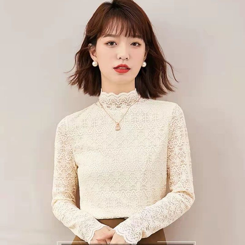 The 2021 new style high-neck lace base layer shirt is stylish and versatile women's clothing