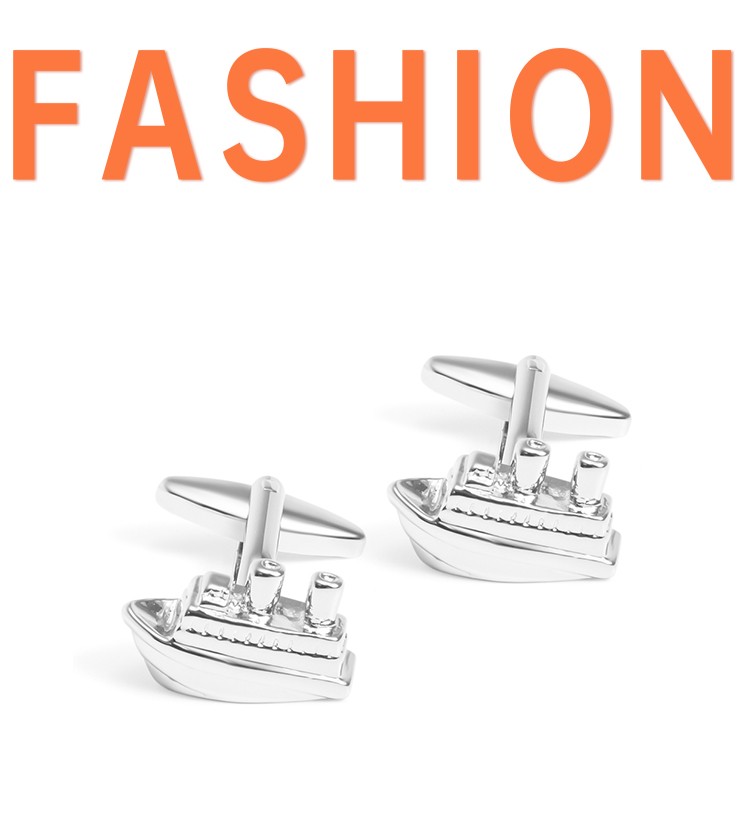 Europa y américa cruiser venta caliente crucero estilo gemelos de metal de alta calidad moda francesa camisa gemelos personalizados detail image 1