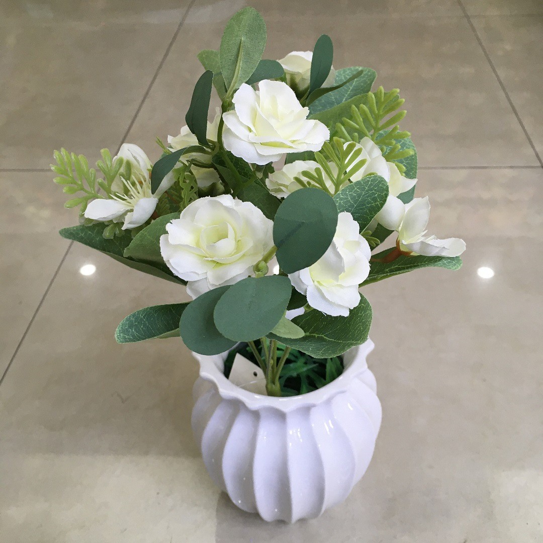 Simulated flower bouquet, 5-fork spring scenery, Korean rose, home decoration, artificial flower, wedding photography, set decoration and props detail image 5