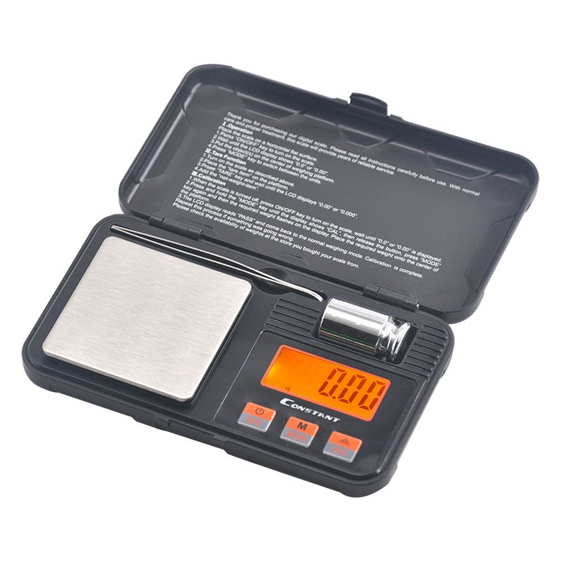 [Constant-660C] Electronic jewelry scale, portable palm scale, LCD backlit display with weights, precise measurement Item Picture