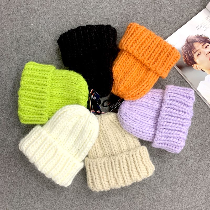 Autumn and winter handcrafted thick woolen hat, simple, fashionable and elegant. Iron label rolled-up hat, Japanese-style cold hat, European and American trendy ins Application Scenario