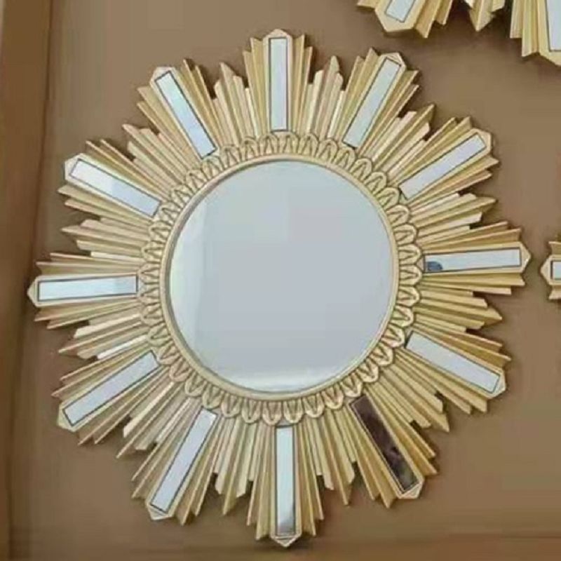 家居装饰墙面装饰大小号套三金色装饰塑料镜子1产品图