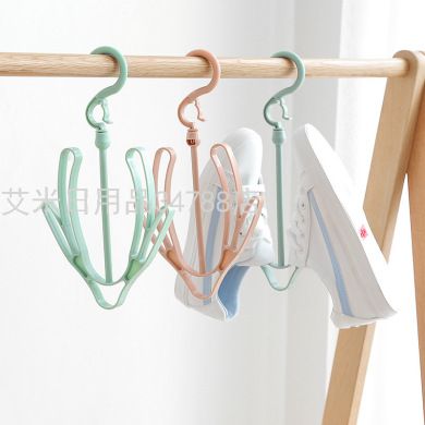 阳台晒鞋架鞋子的衣架晾鞋架 小型晾晒架防风鞋架晒鞋挂钩两个装细节图