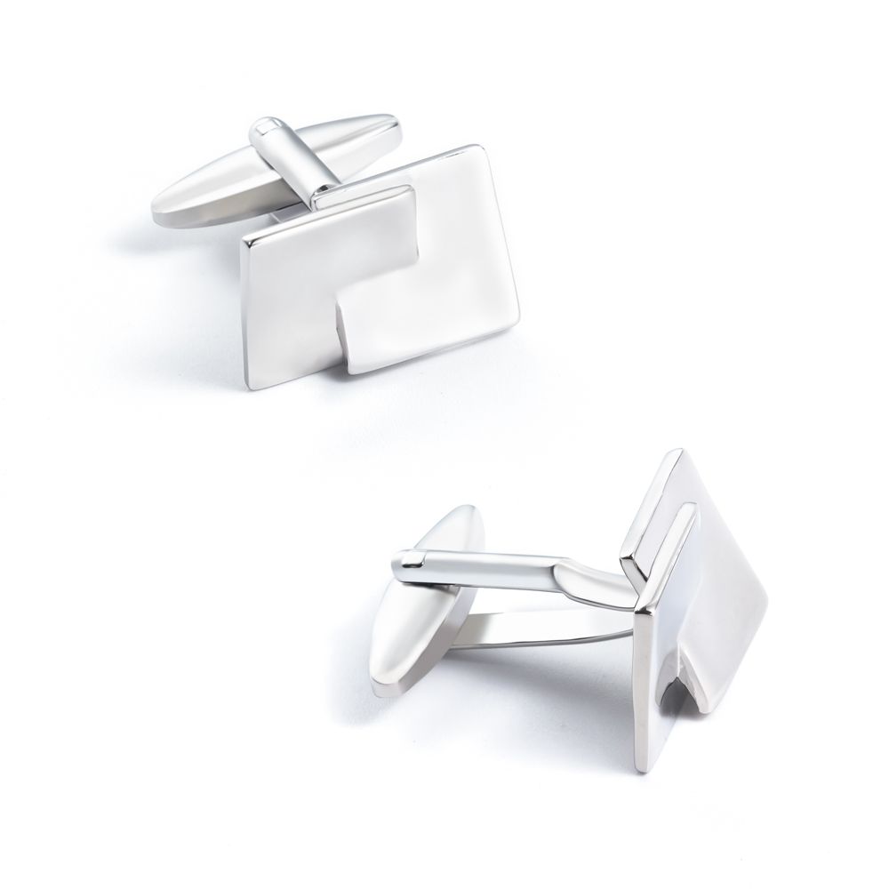 Wholesale square cross metal cufflinks, high-end and fashionable French shirt cufflinks customization Specification image