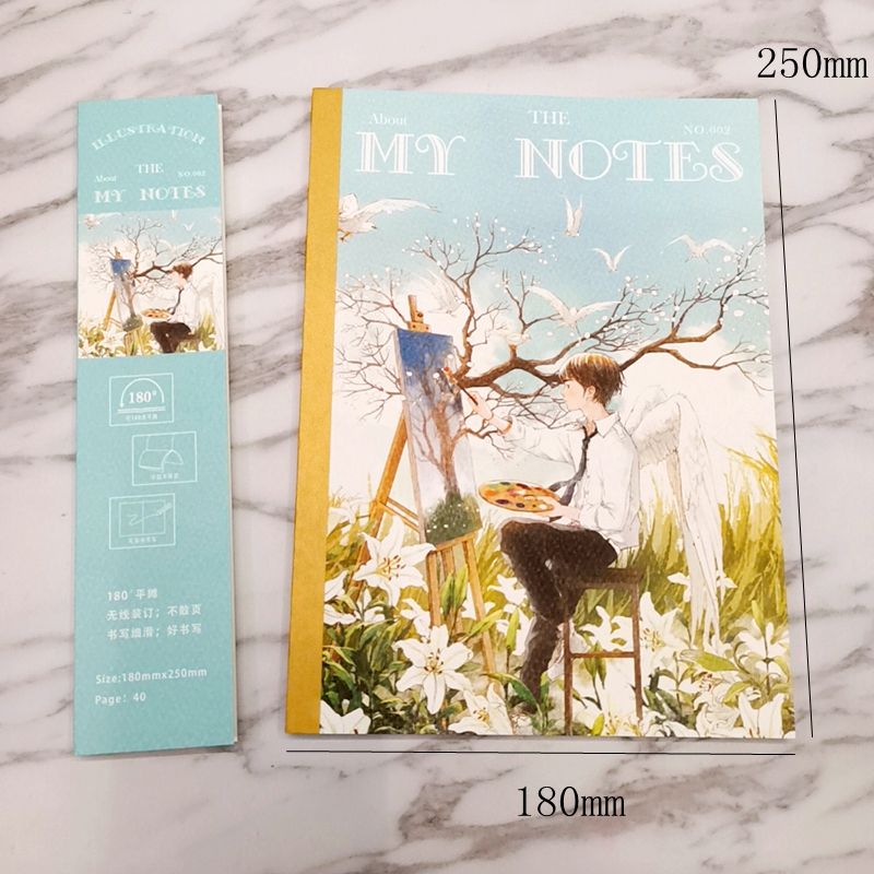 Flower horse 520 wireless book B5 Teenage 16k thickened college student notebook creative simple ins glue bound notepad 007 thumbnail