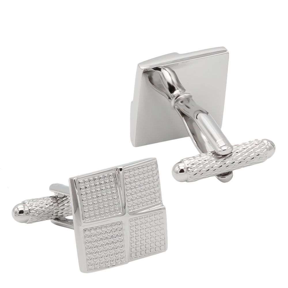 Wholesale custom square metal cufflinks, high-end and fashionable French shirt cufflinks customization details Picture