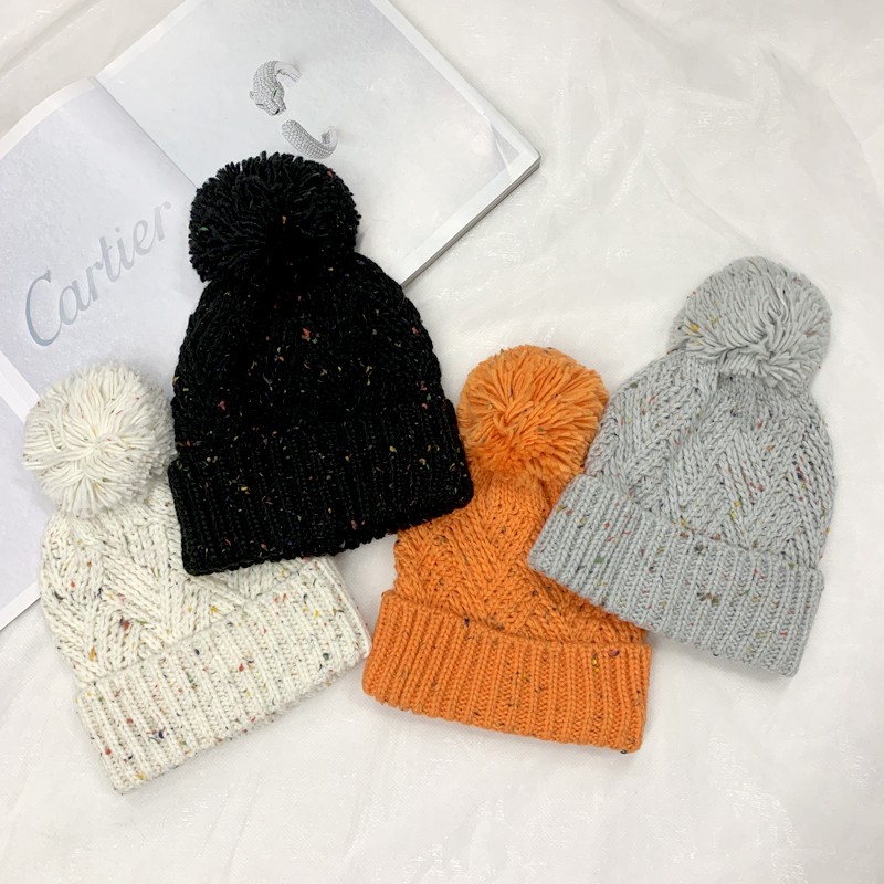 Autumn and winter knitted woolen hats and gloves, simple, fashionable and elegant, iron label rolled-up hat, Japanese-style Baotou cold hat, European and American trendy ins undefined
