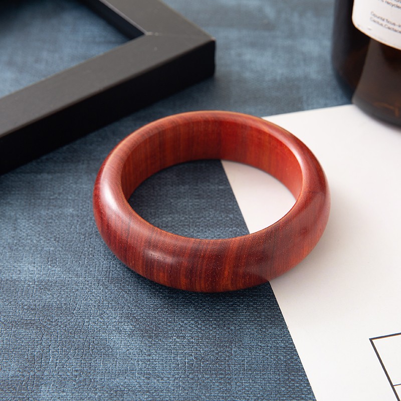 Small-leaf red sandalwood and blood sandalwood 20 wooden bracelet detail image 2