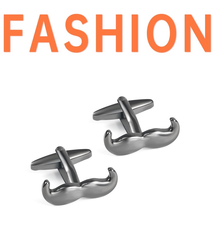 Black bear-shaped cufflinks are available for wholesale in stock. They are popular on Amazon for cross-border export and custom-made French cufflinks detail image 1