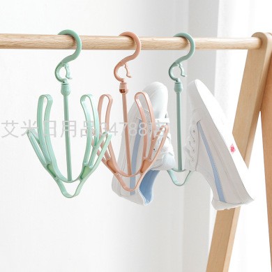 阳台晒鞋架鞋子的衣架晾鞋架 小型晾晒架防风鞋架晒鞋挂钩两个装详情图5