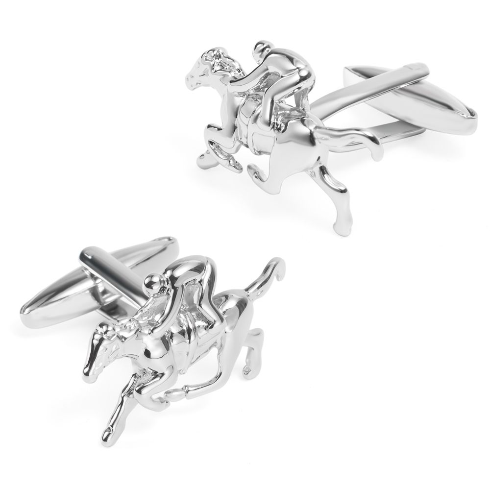 Custom-made high-end and fashionable French shirt cufflinks featuring popular horse racing metal from Europe and America Item Picture