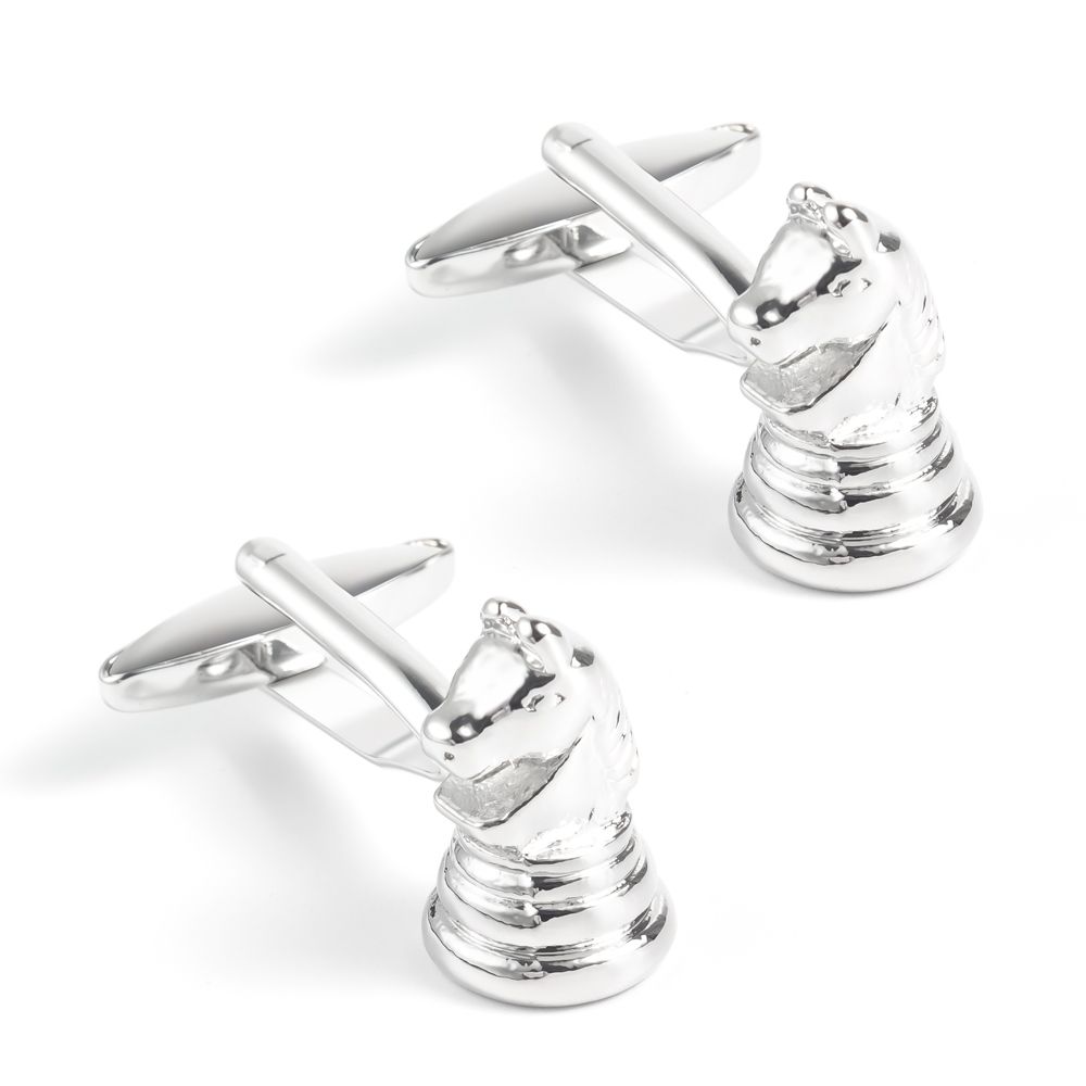 European and American cross-border best-selling chess horse metal cufflinks, high-end and fashionable French shirt cufflinks custom-made