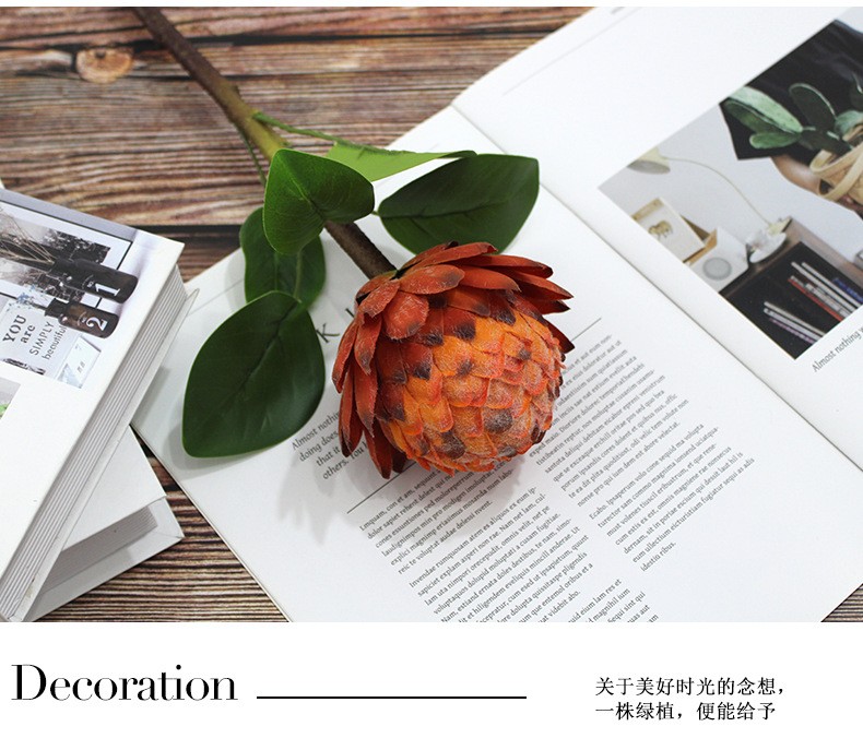 Artificial flowers, sugar apples, emperor flowers, silk flowers, home soft furnishings, table ornaments, floral art, Buddha heads, artificial flowers, interior decoration flowers in shops detail image 1