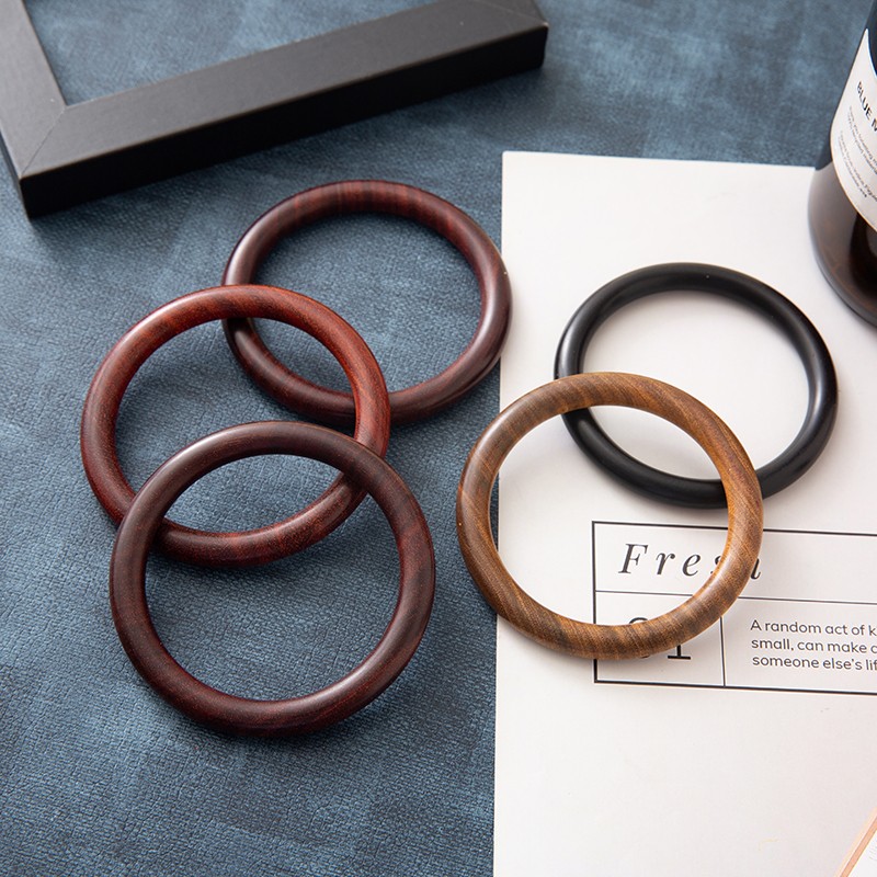 Small-leaf red sandalwood, blood sandalwood and green sandalwood 1.0 wooden bracelet, suitable for both men and women detail image 2