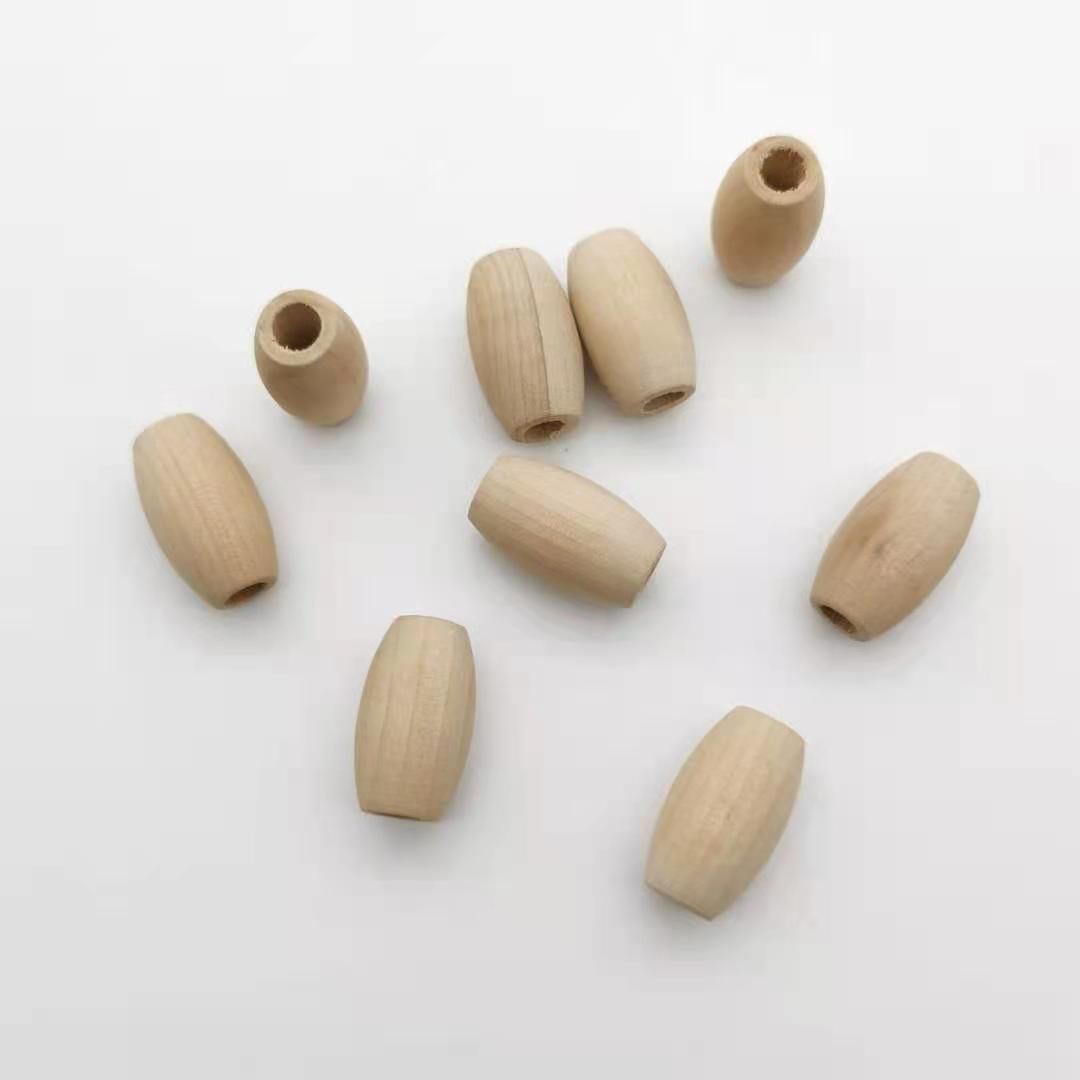 散珠串珠木头原色30*20水桶珠大孔珠图