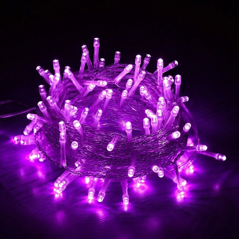 LED900L紫光网红彩灯串灯网红彩灯串户外满天星闪灯春节串灯新年装饰图