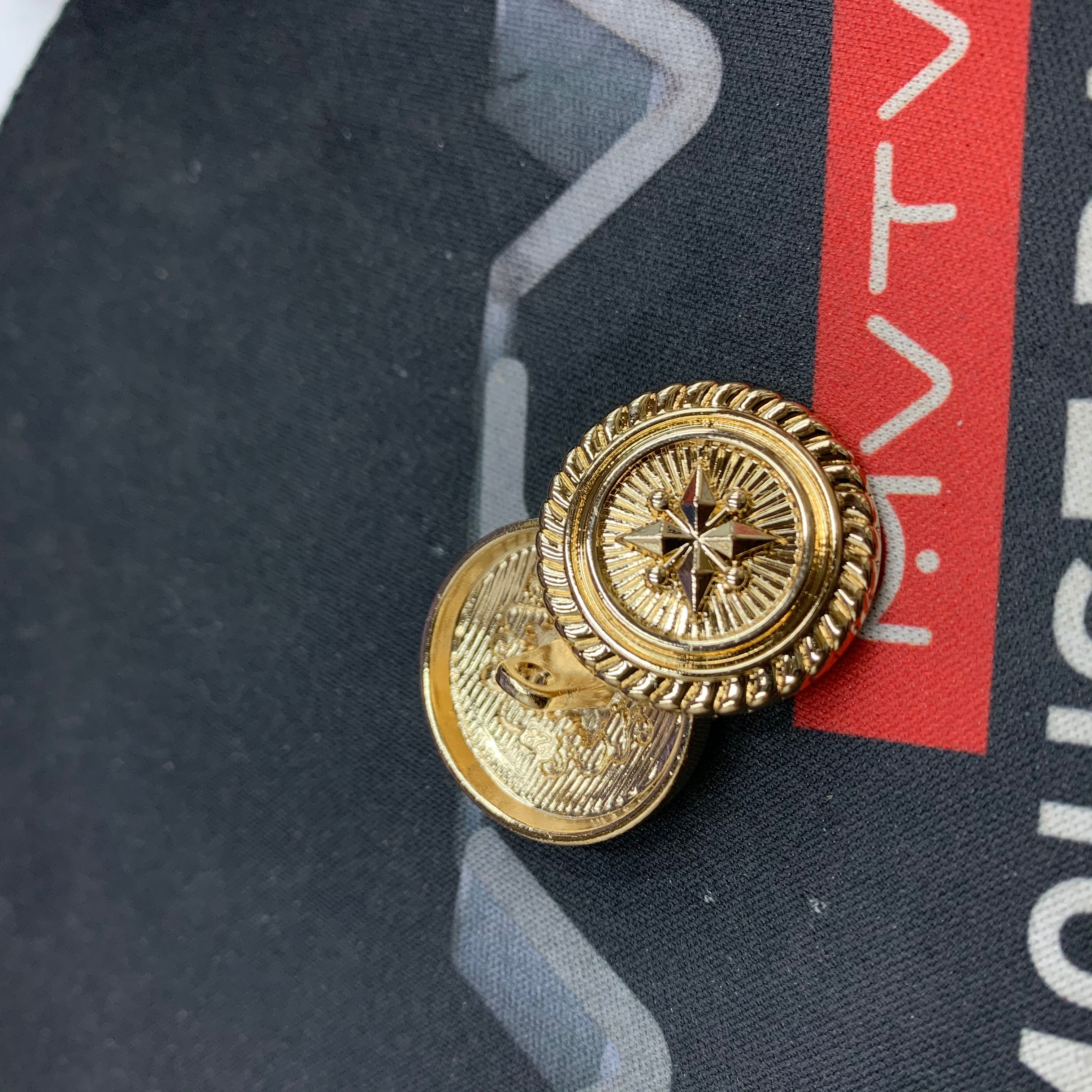Alloy hand-stitched button gold 121212 thumbnail