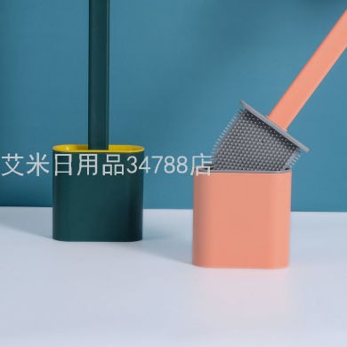 厕所套装无死角挂墙式家用免打孔壁挂式置物架创意硅胶马桶刷子详情图4