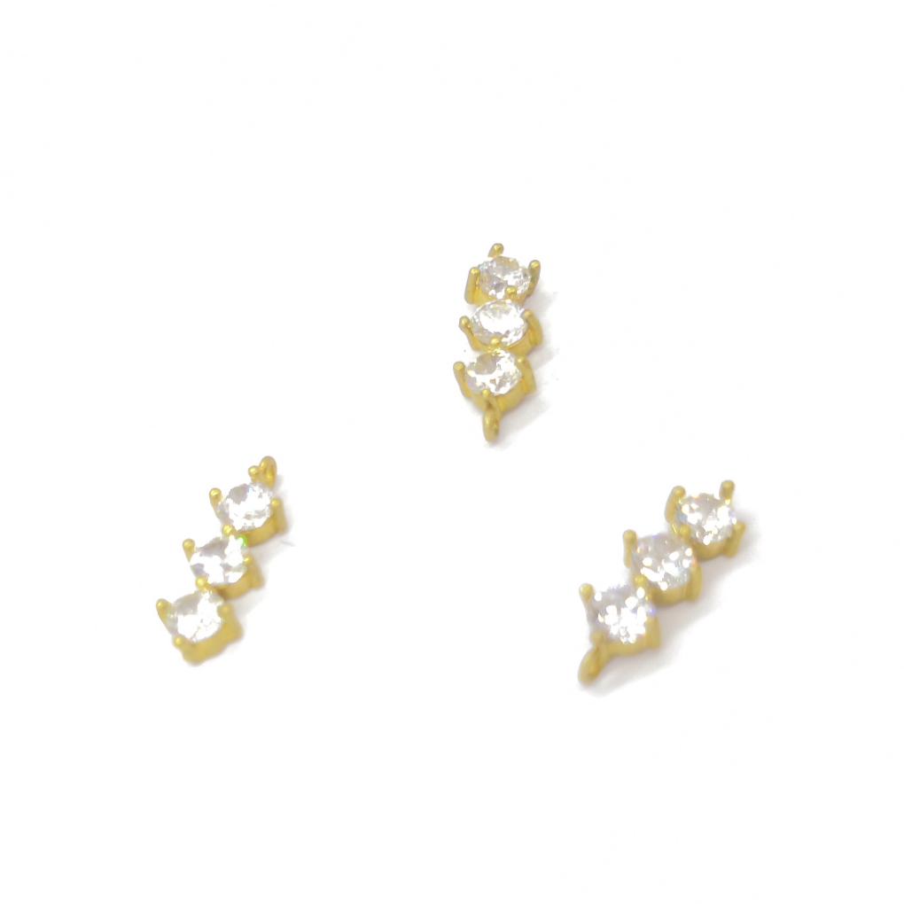 Aotong Accessories mc06973 Cast copper a zigzag with white diamond a hanging necklace earrings accessories 1