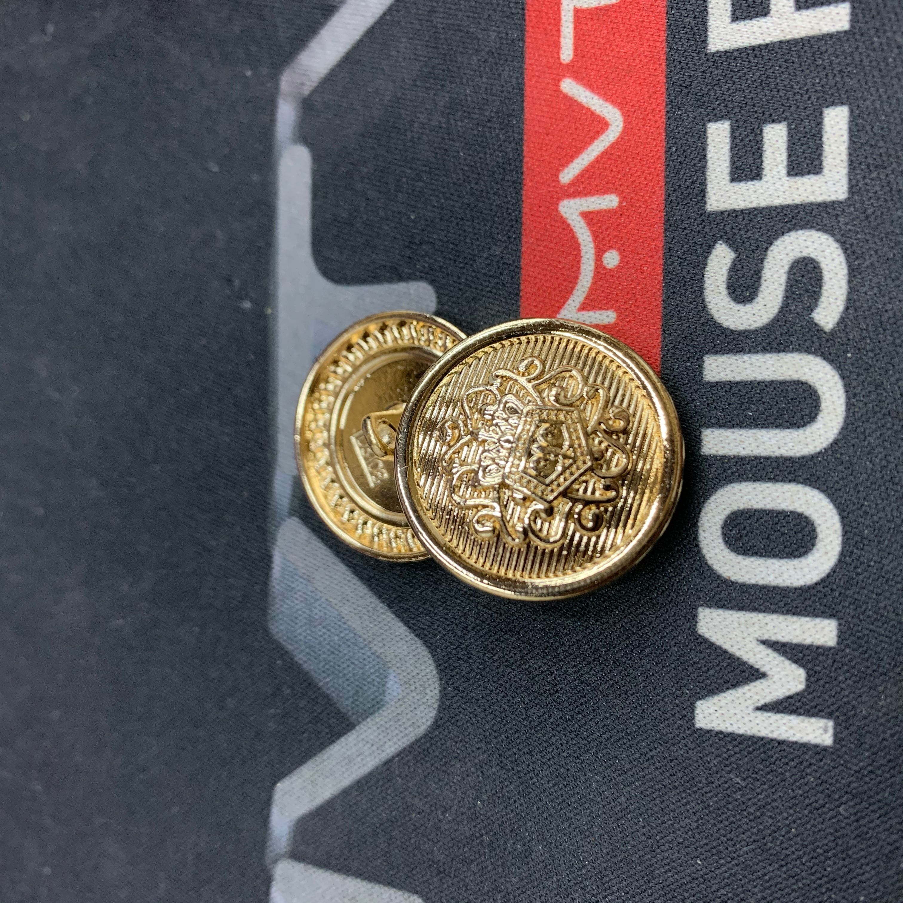 Alloy shield hand stitched buckle gold thumbnail
