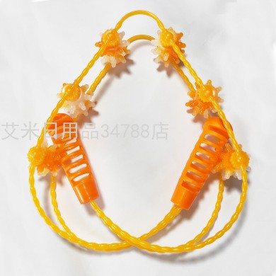 塑料按摩器双色拉背滚轮背部按摩器手动拉背拉轮详情图4