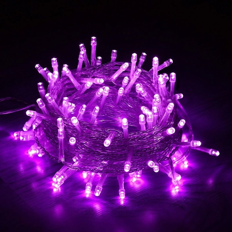 LED220L紫光网红彩灯串灯网红彩灯串户外满天星闪灯春节串灯新年装饰