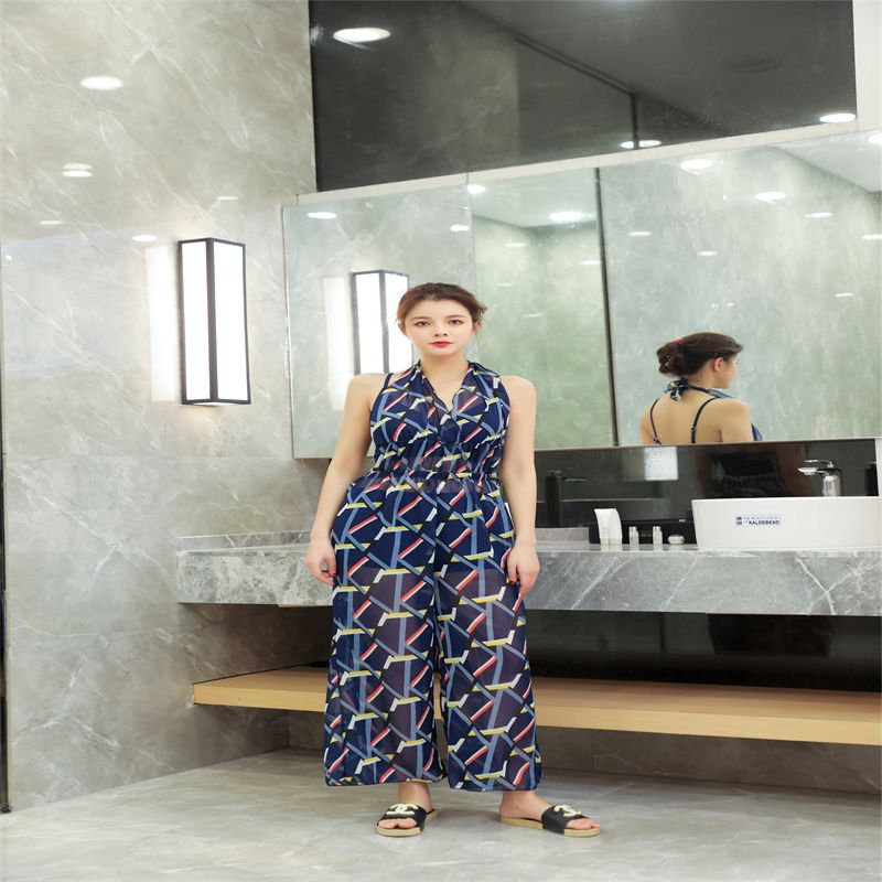 High-End Chiffon 2021 New Medium Long Loose Slim Slim Meteor Women's Fashion Casual V-Neck Women's Dress 149