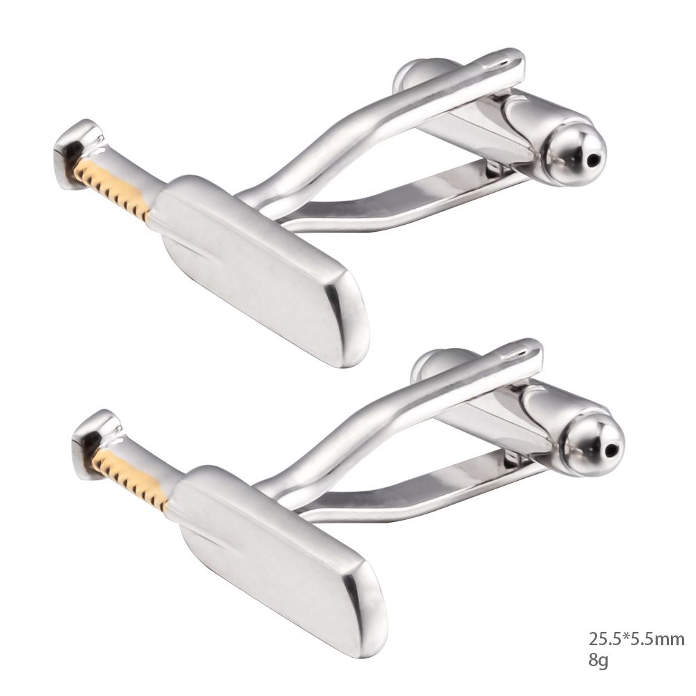 En stock paddle gemelos brillantes color liso metal puños tachos hombre camisa francesa gemelos Specification image