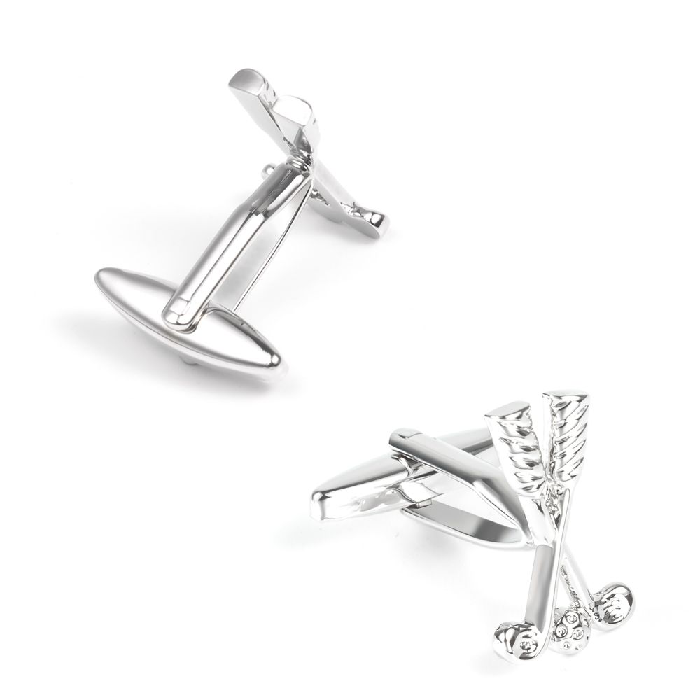 In stock, there are smooth cufflinks in the shape of golf clubs, plain metal cuffs with studs, and men's French shirt cufflinks Application Scenario