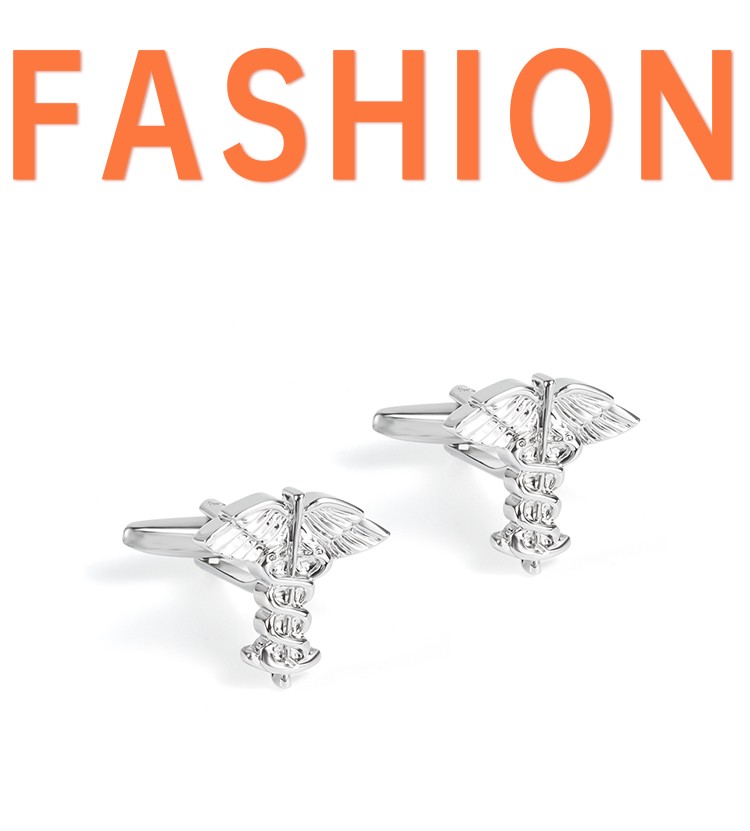 Wholesale of fun feather-shaped smooth solid metal cufflinks for men's versatile French shirt cufflinks detail image 1