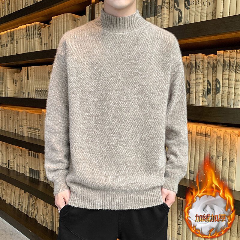 毛衣男圆领纯色春秋款内搭打底衫 秋冬季潮流毛线衣毛衫秋季针织衫232