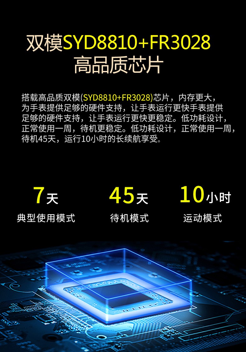 T55 智能手环 Android 5.0 SYD8810+FR3029 记步运动手表详情图7