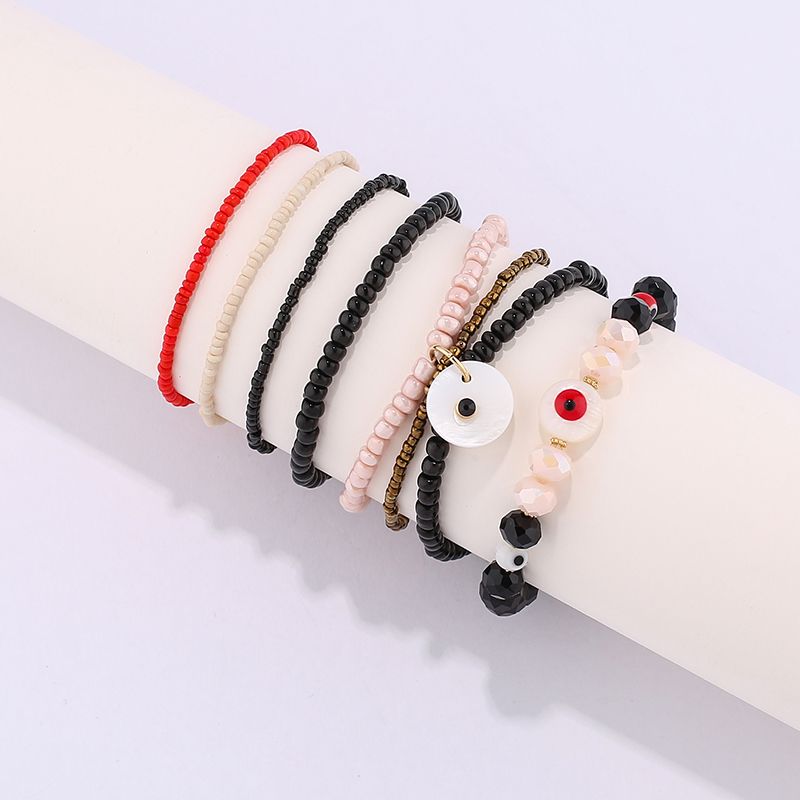 Accessories wholesale Bohemian style multi-layer rice beads shell pendant bracelet female exotic emotional fashion string thumbnail