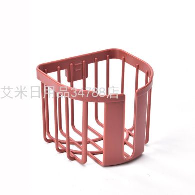 壁挂纸巾盒免打孔卫生纸置物架镂空卷纸盒厨卫沥水收纳置物架白底实物图